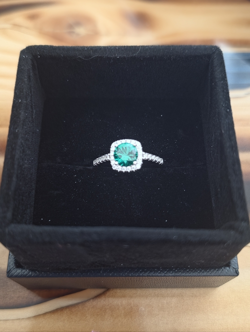 Modern Gents Halo Emerald Ring